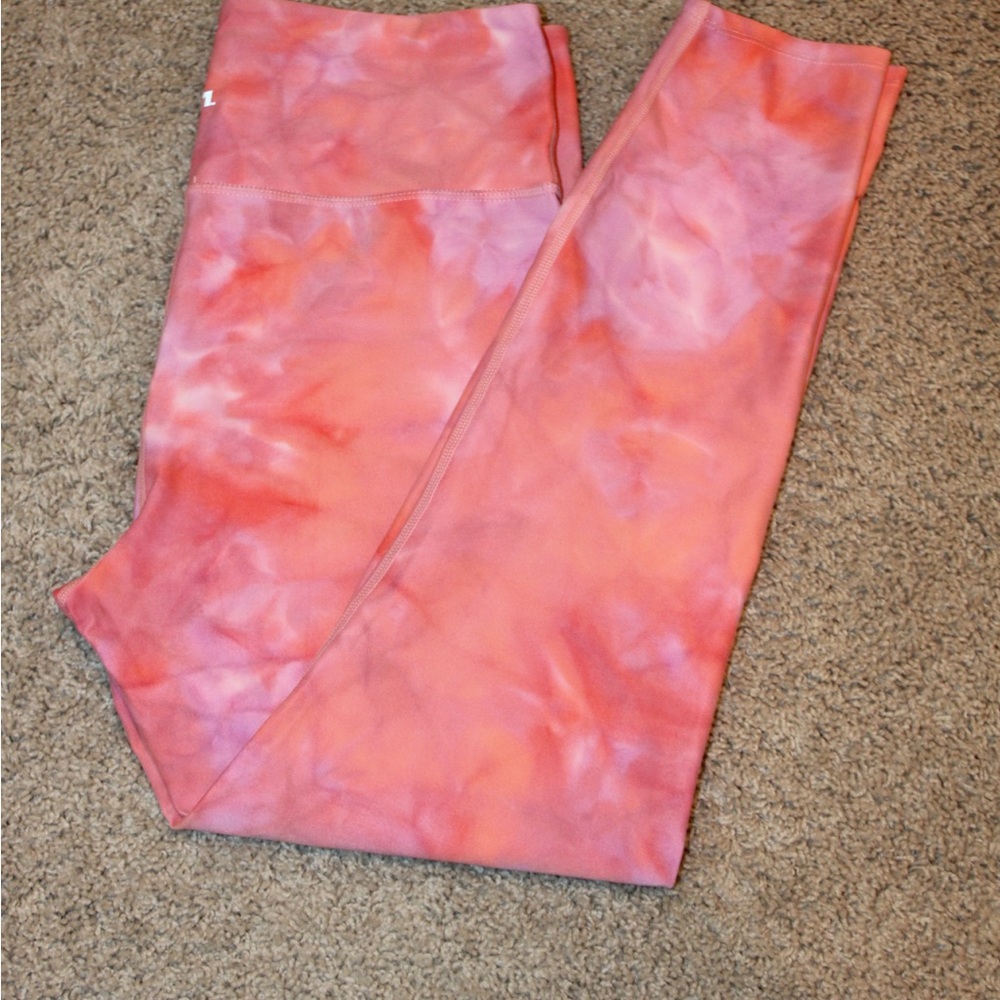 JoyLab Pink and Orange Tie-Dye Leggings